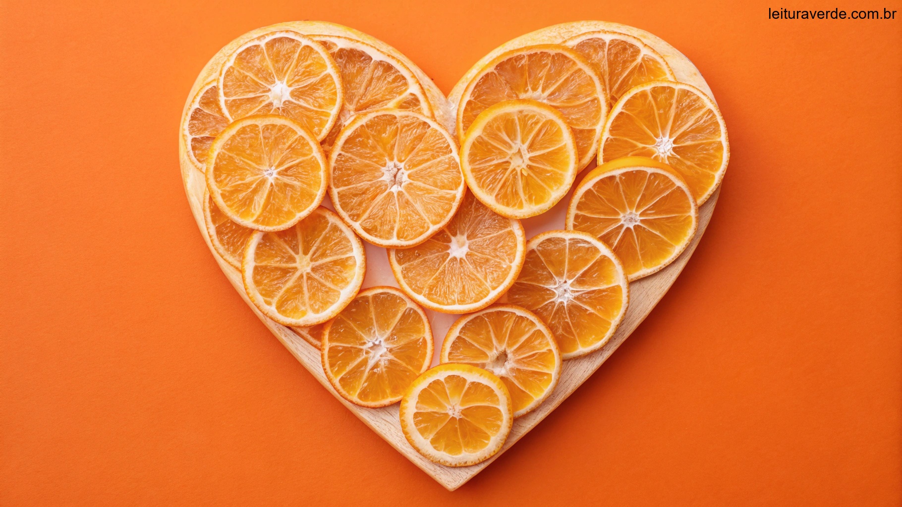 Heart shape made from orange slices, highlighting cardiovascular benefits.